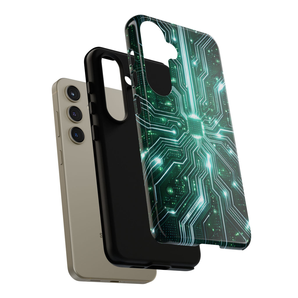 Futuristic Tech Design Phone Case | Cyber Circuit Pattern