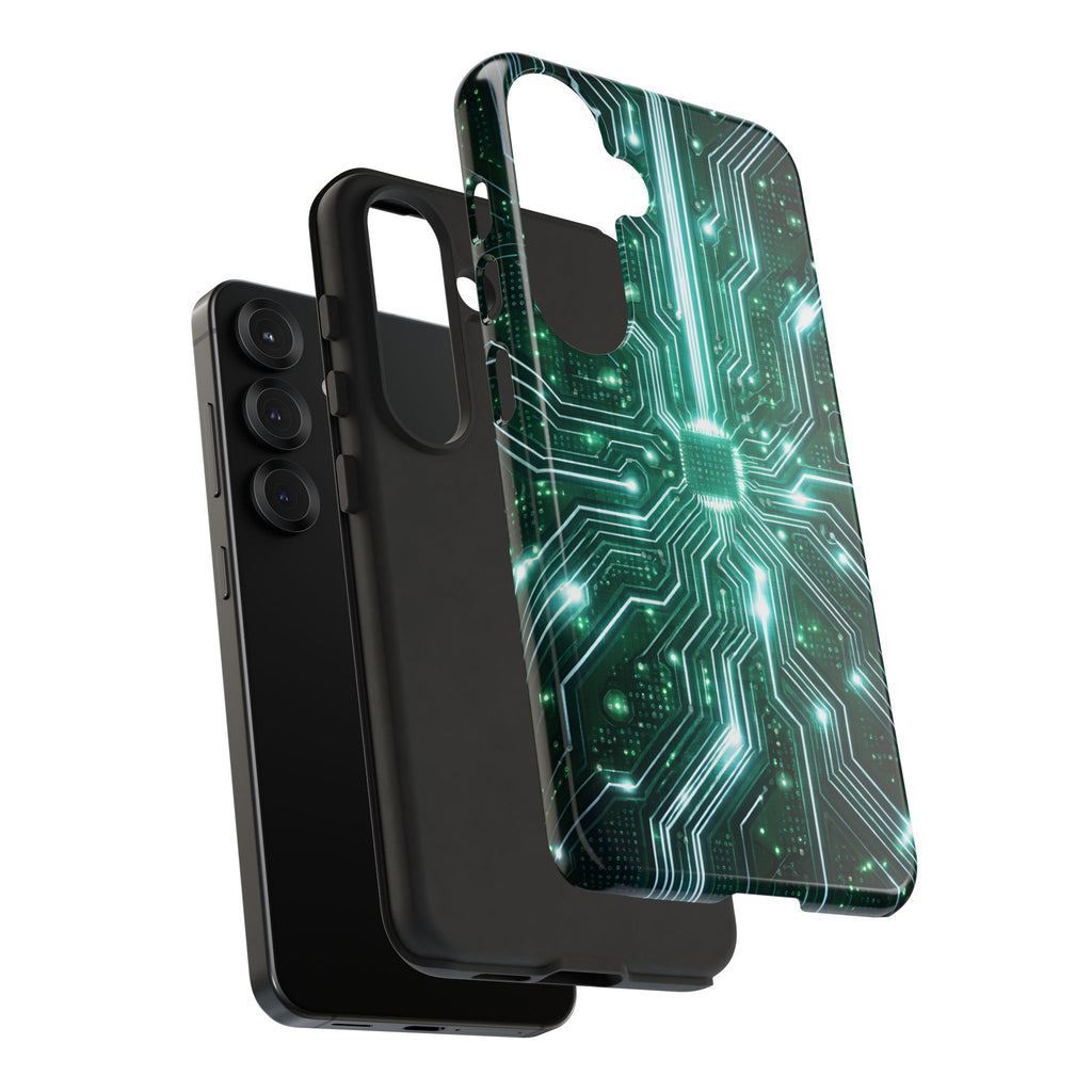 Futuristic Tech Design Phone Case | Cyber Circuit Pattern