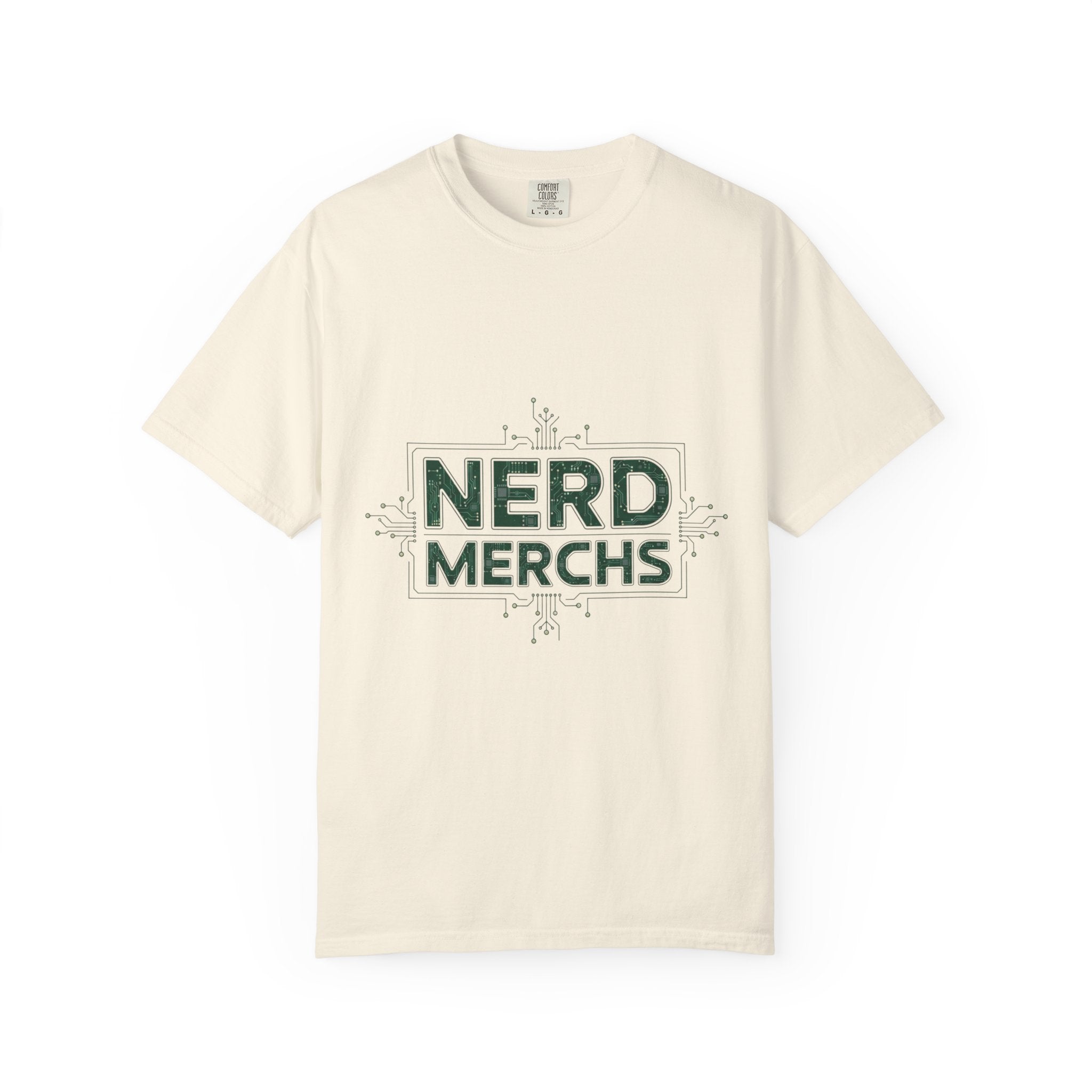 Nerd Merchs T-Shirt | Retro Tech Typography, Minimal Nerd Graphic