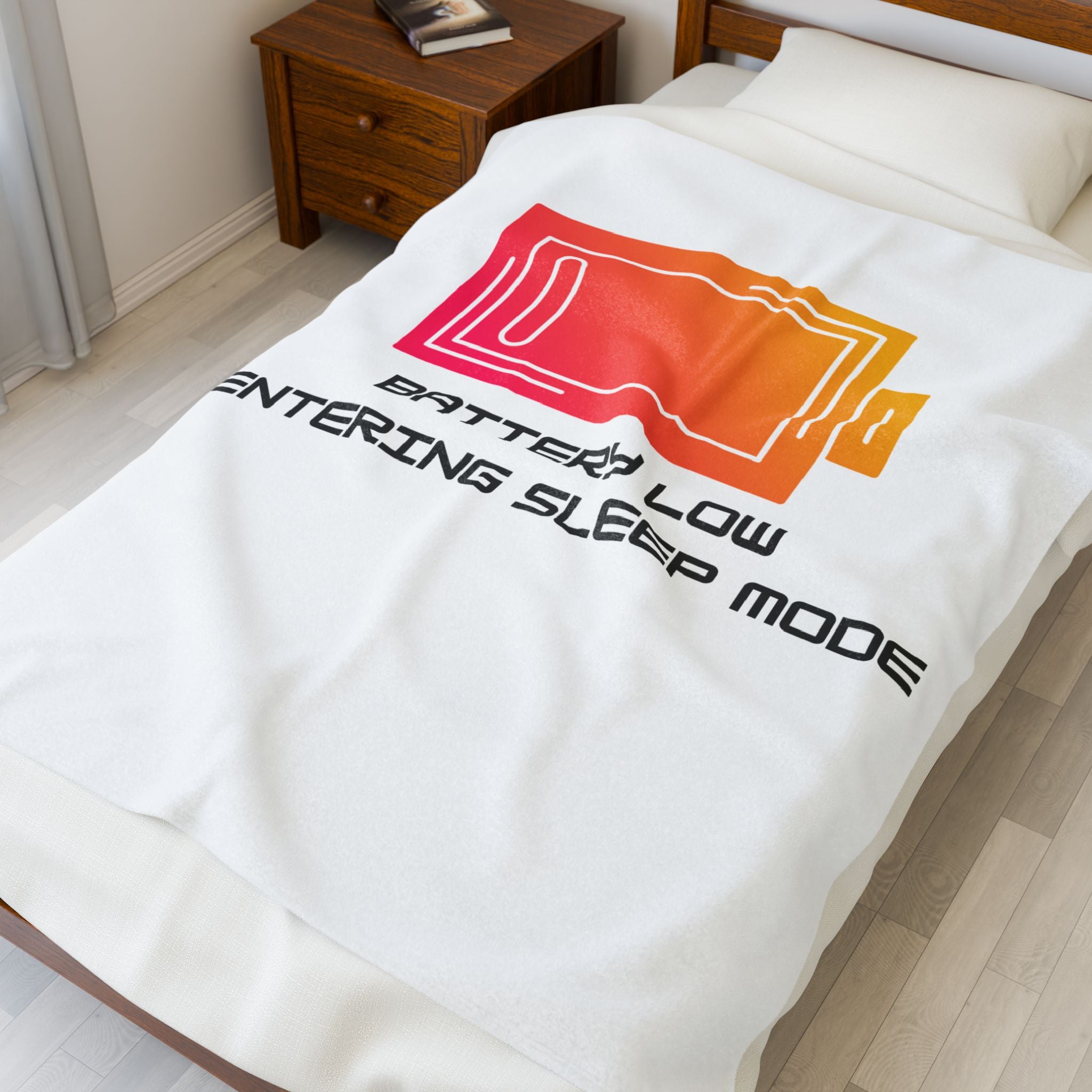 Battery Low Entering Sleep Mode Blanket | Funny Meme Blanket