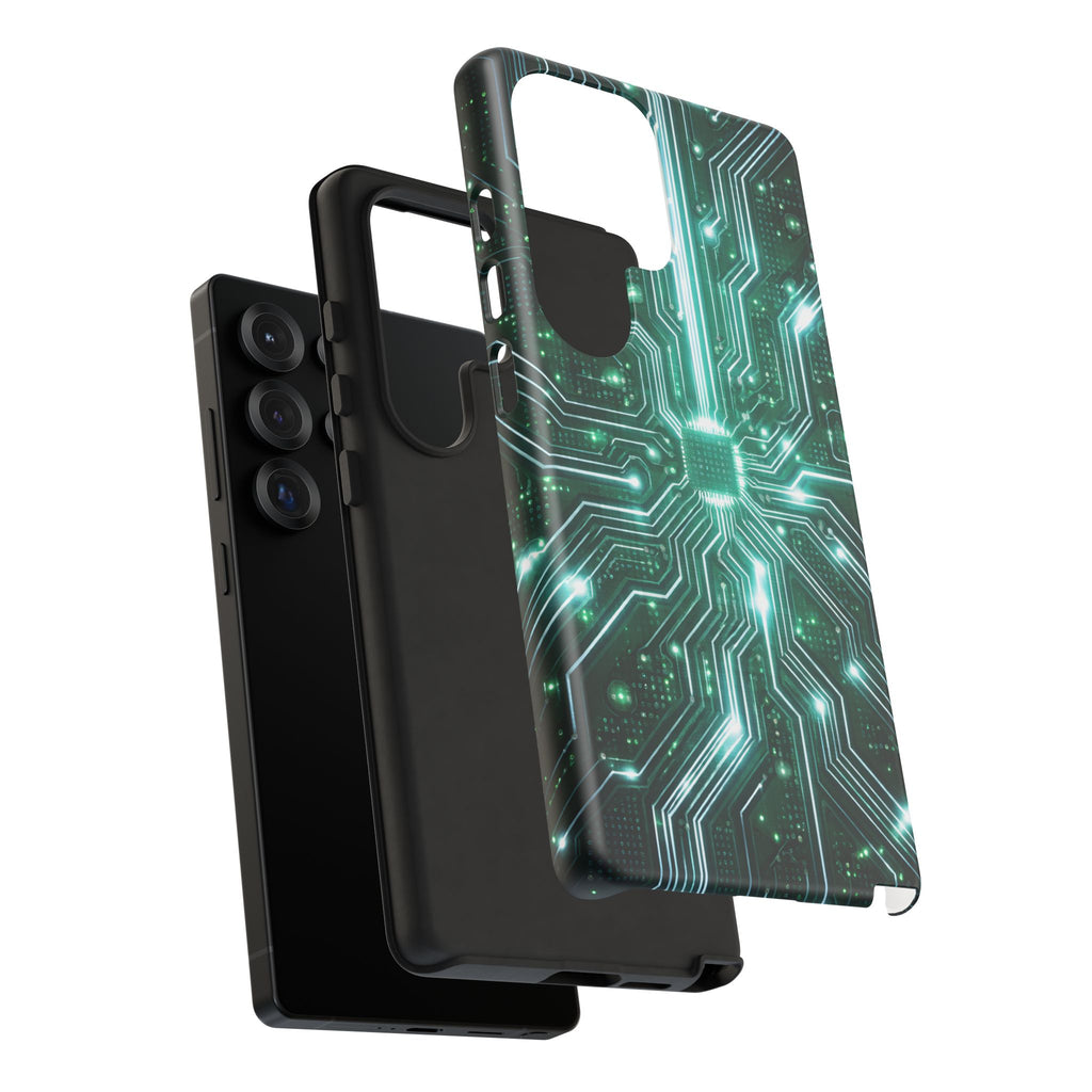 Futuristic Tech Design Phone Case | Cyber Circuit Pattern