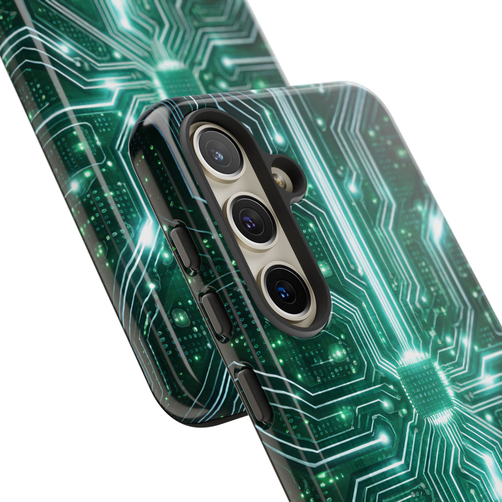 Futuristic Tech Design Phone Case | Cyber Circuit Pattern