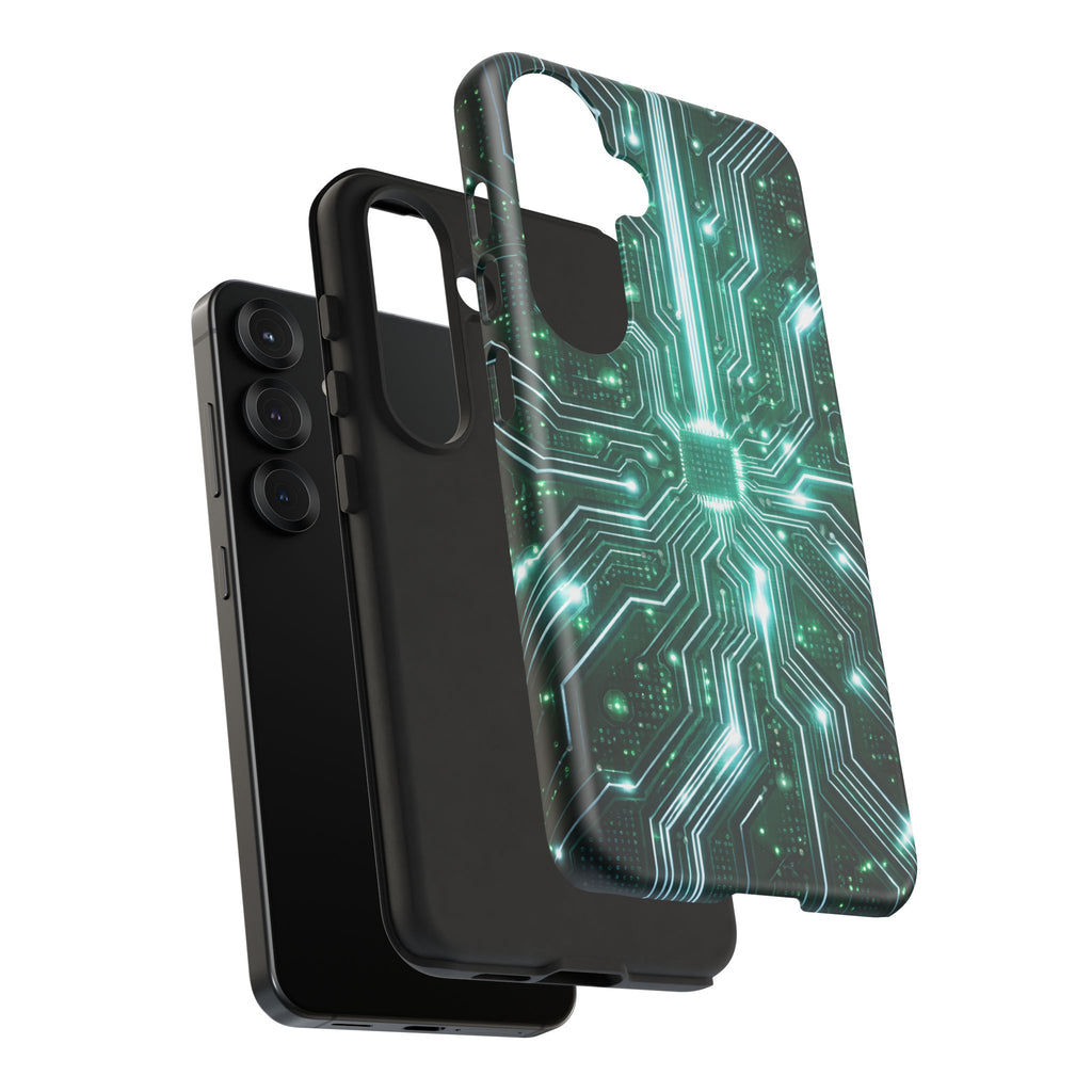 Futuristic Tech Design Phone Case | Cyber Circuit Pattern