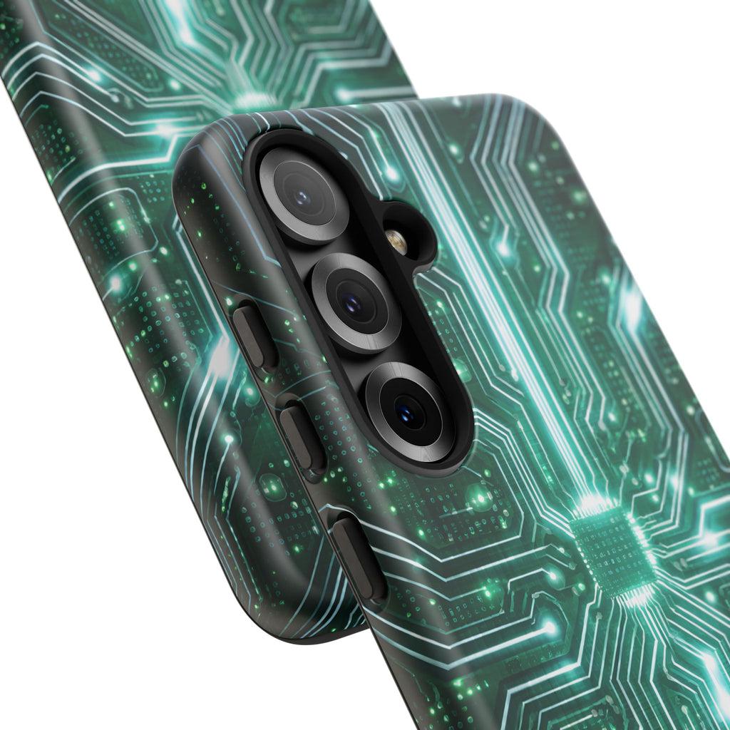 Futuristic Tech Design Phone Case | Cyber Circuit Pattern