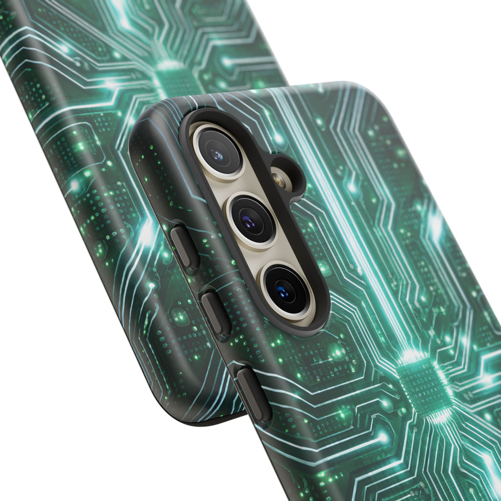 Futuristic Tech Design Phone Case | Cyber Circuit Pattern