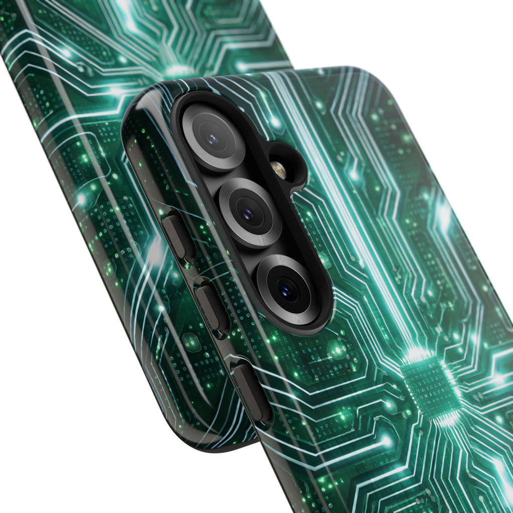 Futuristic Tech Design Phone Case | Cyber Circuit Pattern