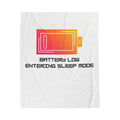 Battery Low Entering Sleep Mode Blanket | Funny Meme Blanket
