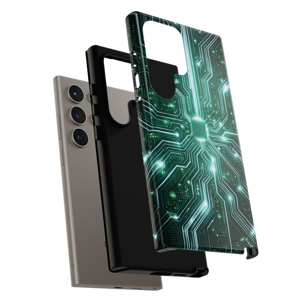 Futuristic Tech Design Phone Case | Cyber Circuit Pattern