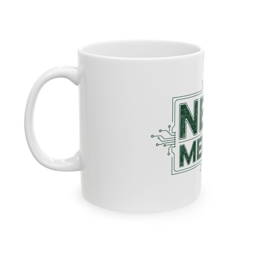 Nerd Merch circuit typography Mug | Geek tech coffee cup
