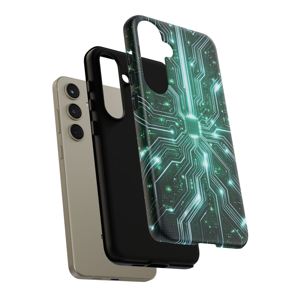 Futuristic Tech Design Phone Case | Cyber Circuit Pattern