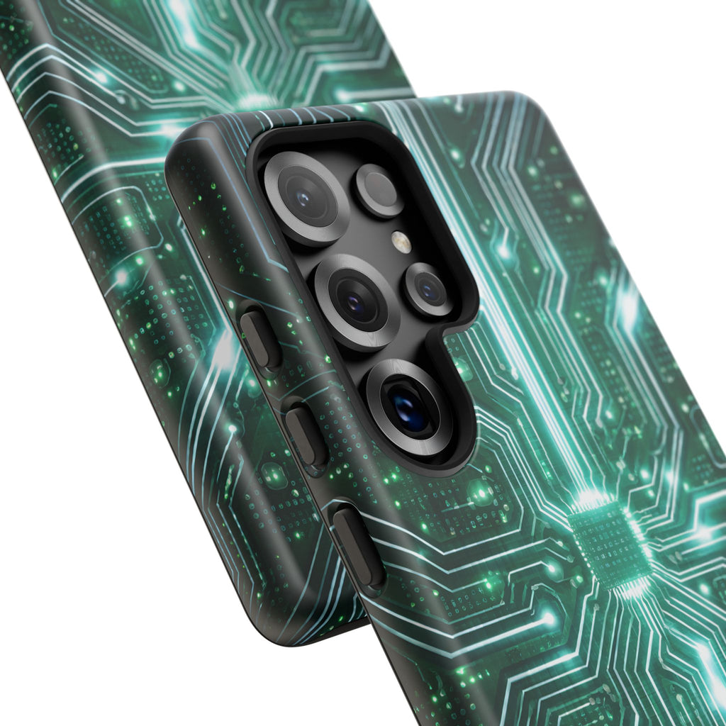 Futuristic Tech Design Phone Case | Cyber Circuit Pattern