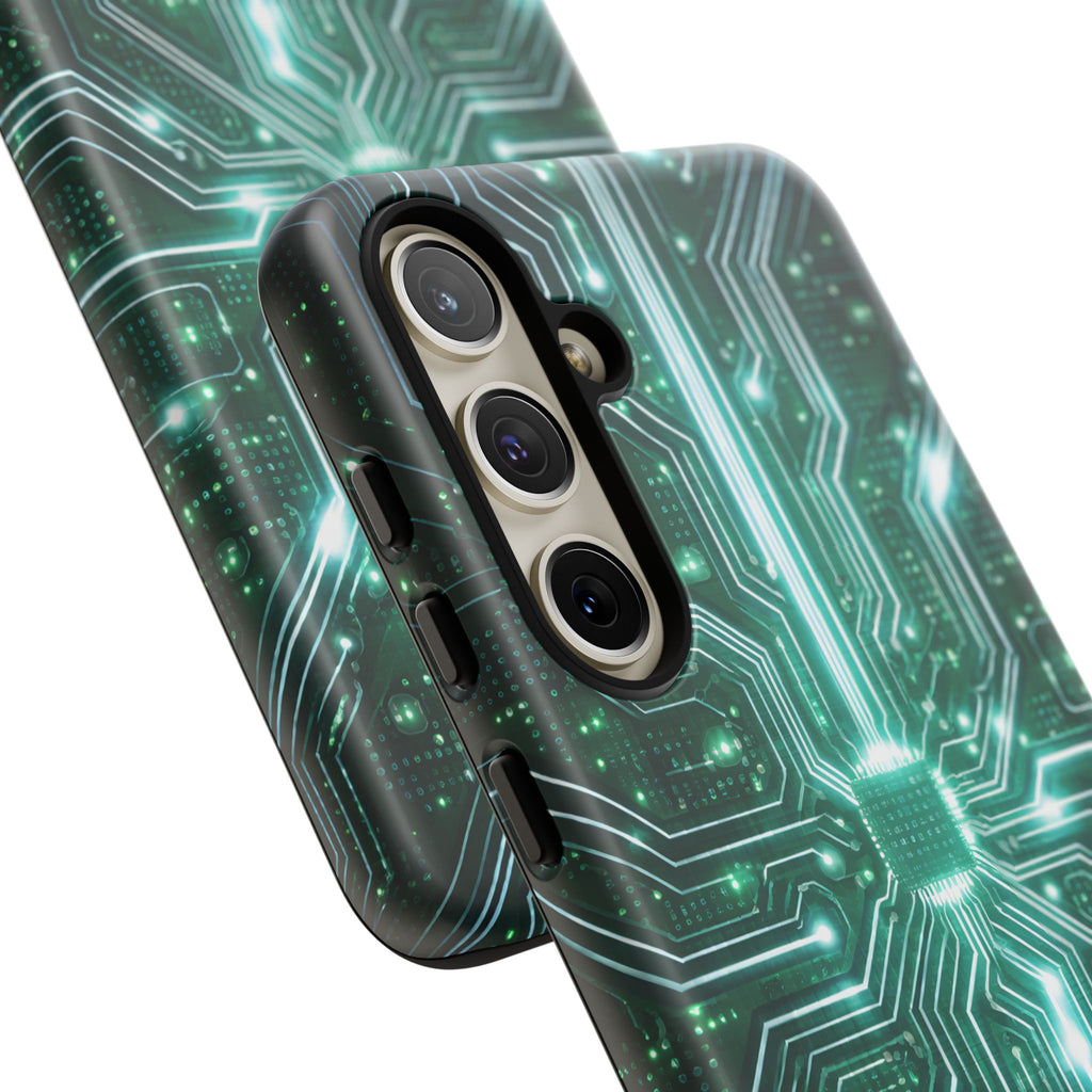 Futuristic Tech Design Phone Case | Cyber Circuit Pattern