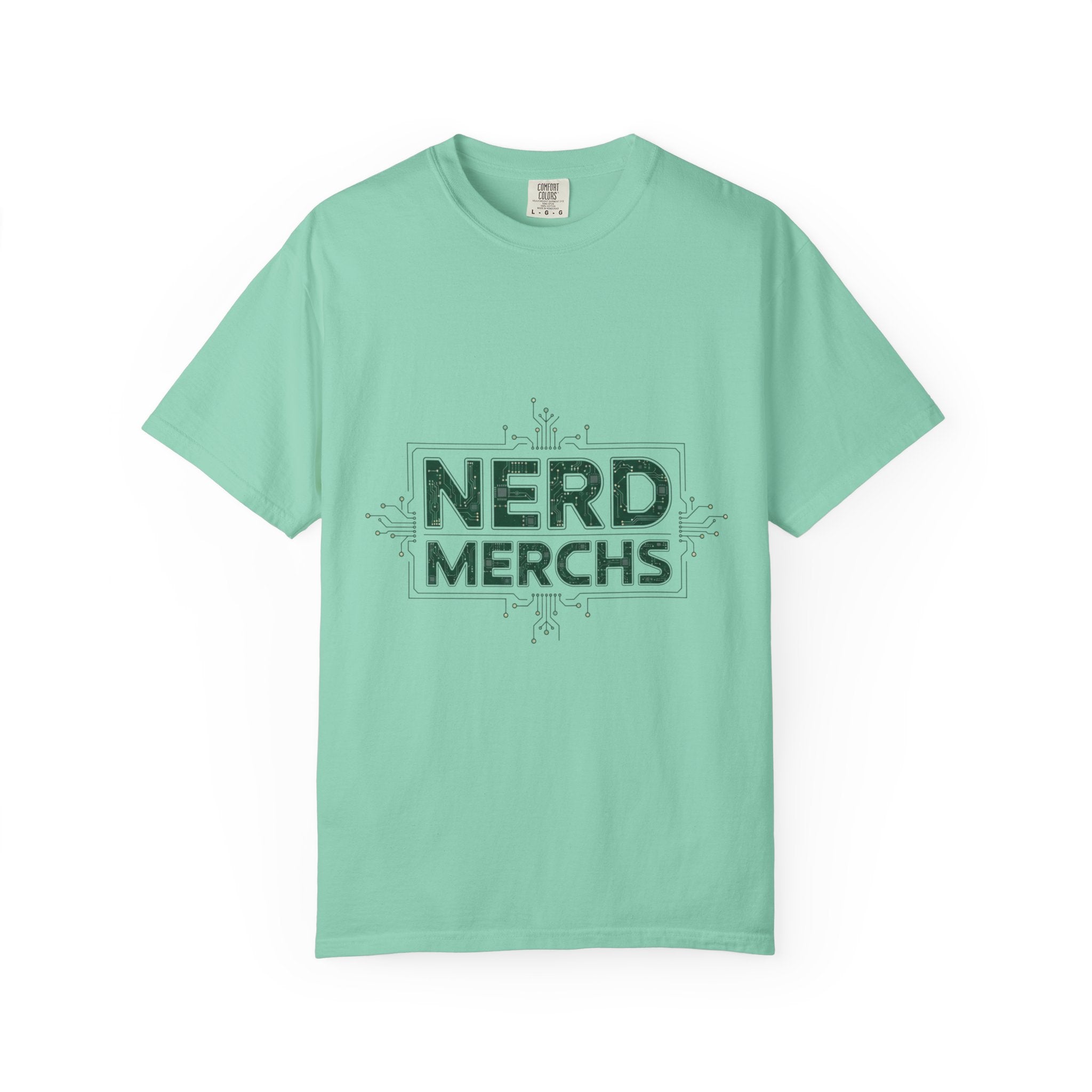 Nerd Merchs T-Shirt | Retro Tech Typography, Minimal Nerd Graphic