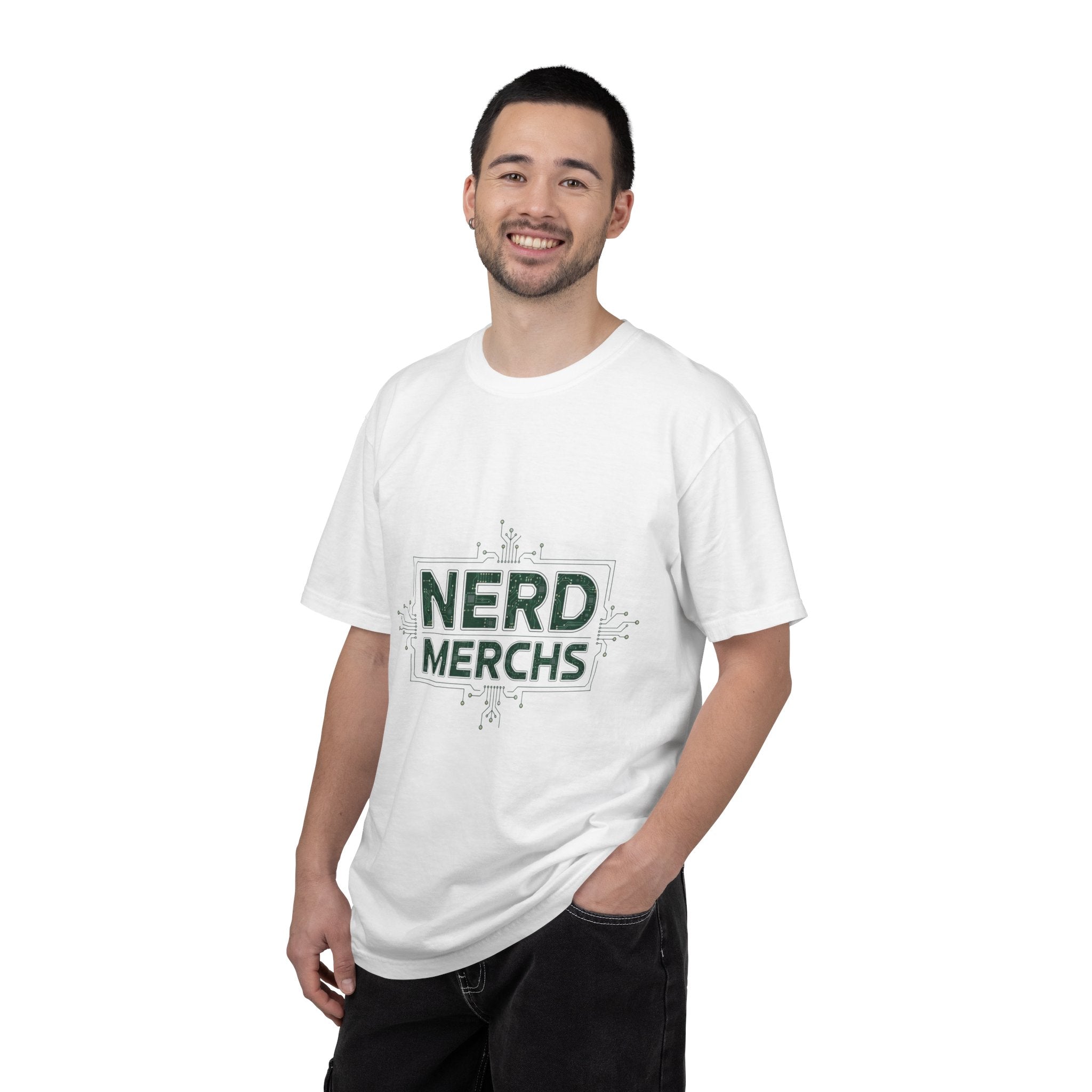 Nerd Merchs T-Shirt | Retro Tech Typography, Minimal Nerd Graphic