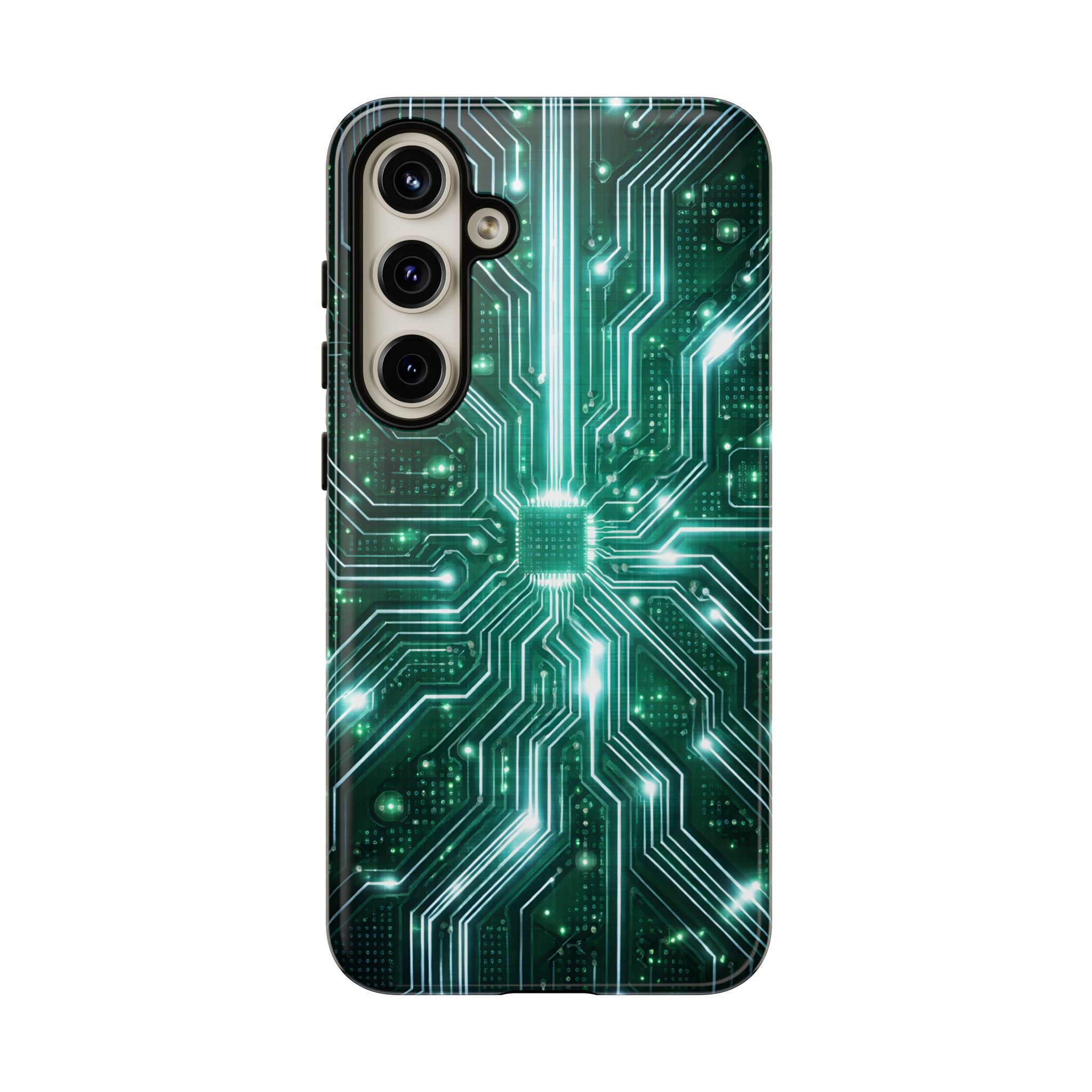 Futuristic Tech Design Phone Case | Cyber Circuit Pattern