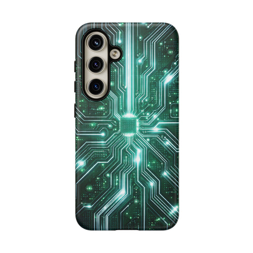 Futuristic Tech Design Phone Case | Cyber Circuit Pattern