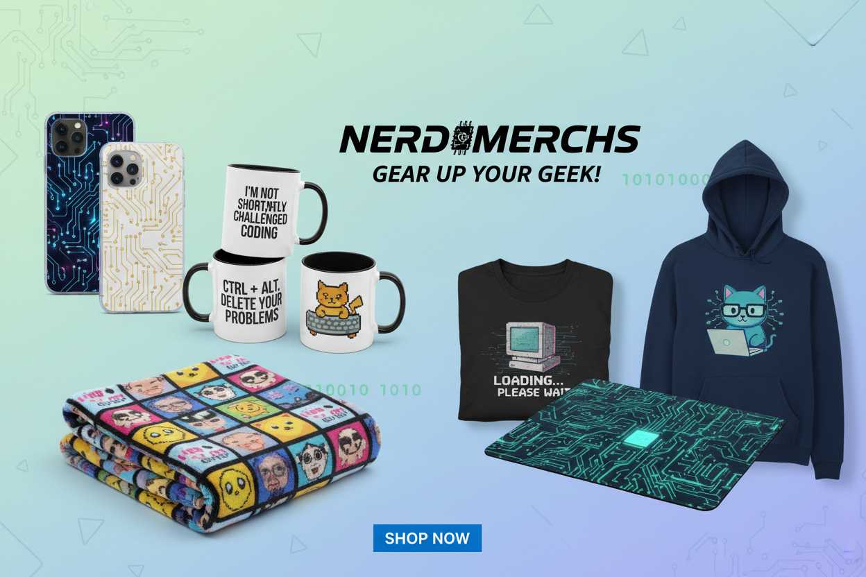 Nerd Merchs Product Collection Banner